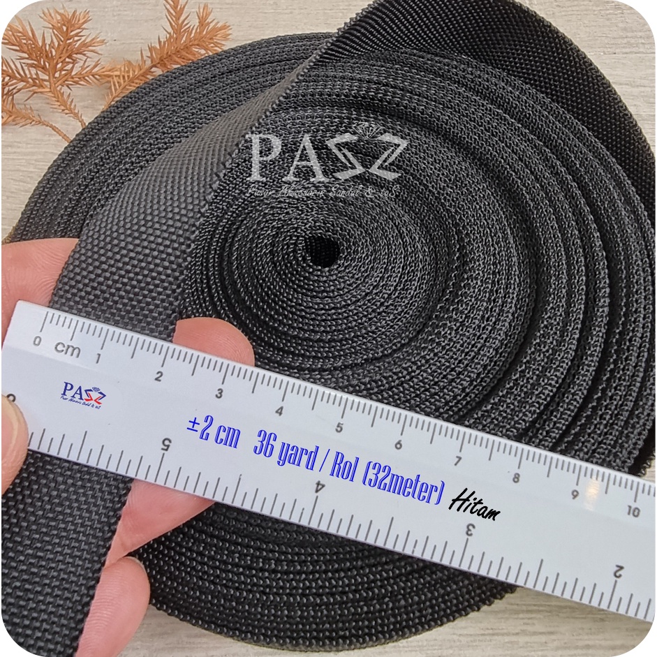 Jual Tali Webbing Pelipit / Bisban / PCR 2 cm 36 Yard/rol (32Meter ...