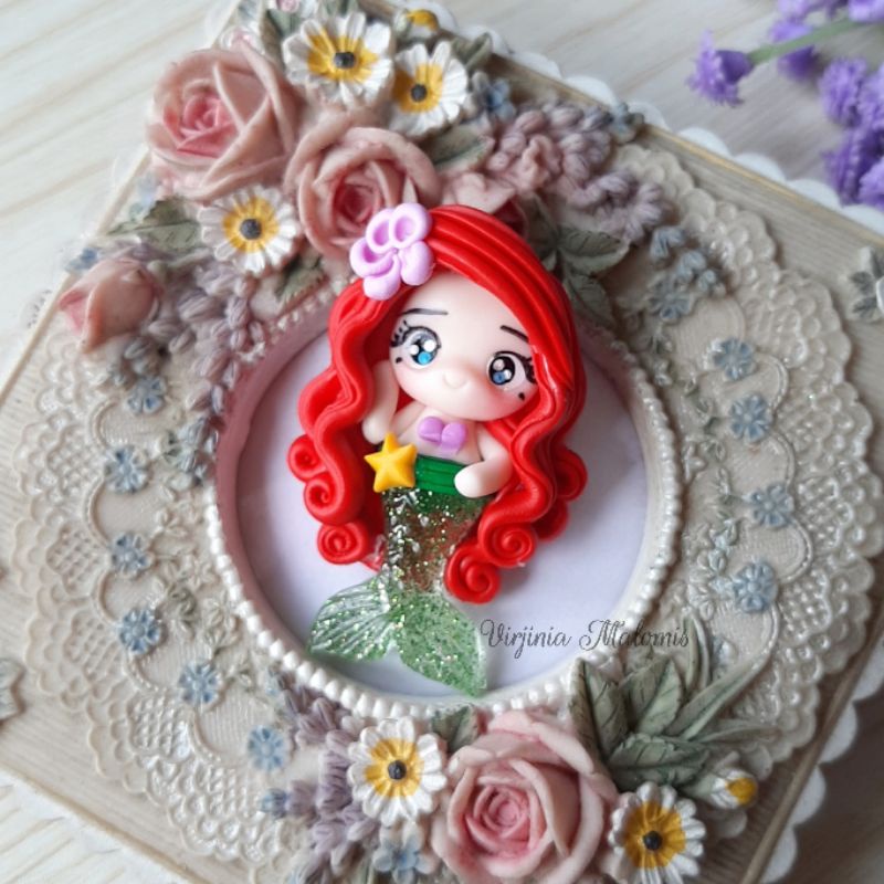 Jual handmad clay princess Ariel ekor resin (1pcs) | Shopee Indonesia