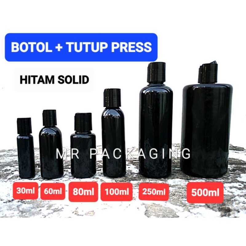 Jual Botol Hitam Presstop Tekan Pencet Prestop Press top Pres top ...