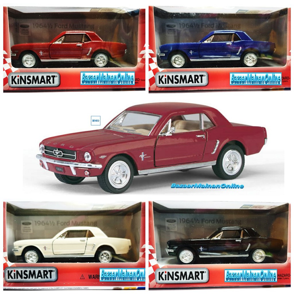 1964 1/2 Ford Mustang DieCast Model Car Kinsmart Scale 1:36 Toy Collection Hobby