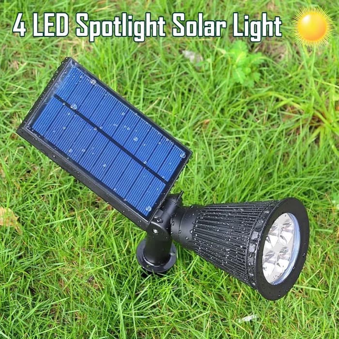 Jual 4 LED Solar Spotlight Light Lampu Tenaga Surya Matahari Taman ...