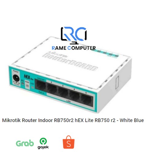 Jual Mikrotik Router Indoor Rb750r2 Hex Lite Rb750 R2 White Blue