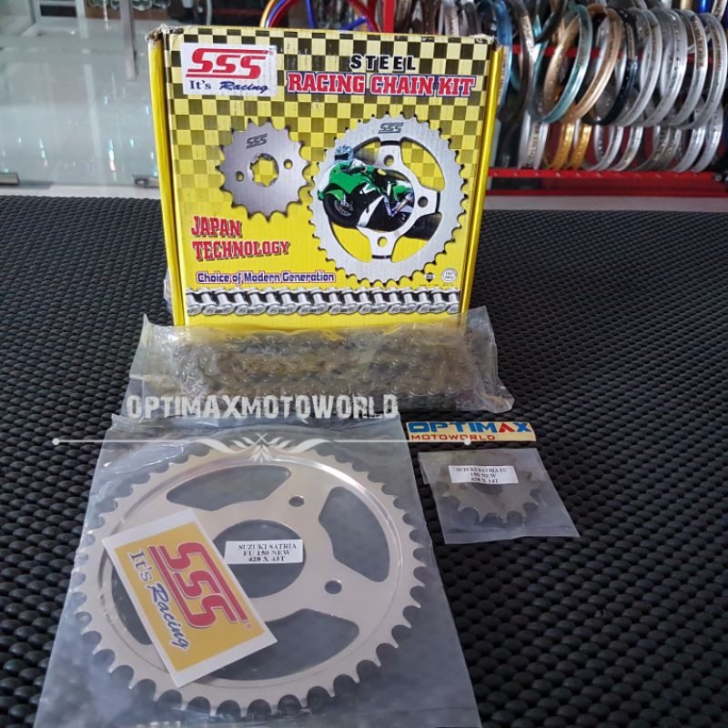 Jual Gearset Gir Set + Rantai Satria Fu new SSS Original Merk Triple S ...