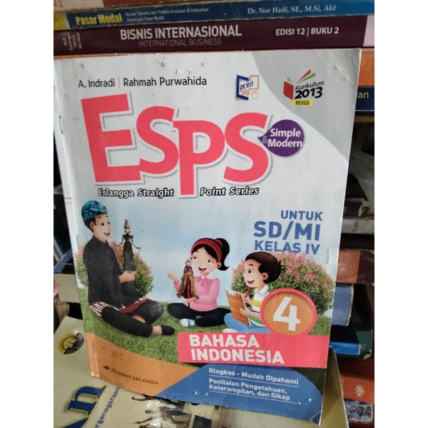 Jual Buku Esps Bahasa Indonesia Kelas 4 Iv Sd Erlangga Revisi