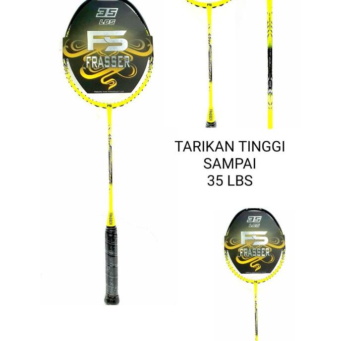 Jual Raket Badminton Bulutangkis Frasser Conquer Vr 72 Stabilo Black 35 ...