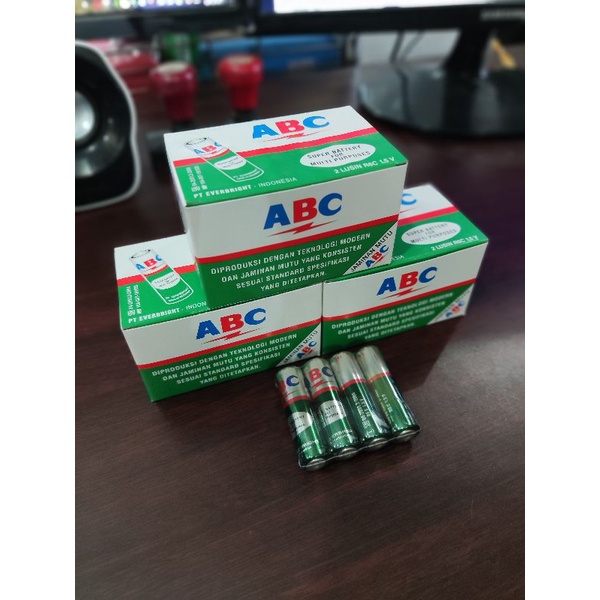 Jual Baterai AA ABC Hijau R6 C (per kotak / 24 pcs) | Shopee Indonesia