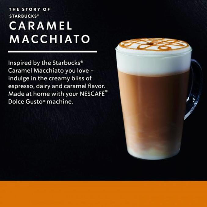 Jual Dolce Gusto Starbucks Caramel Macchiato Coffee Capsules with Milk