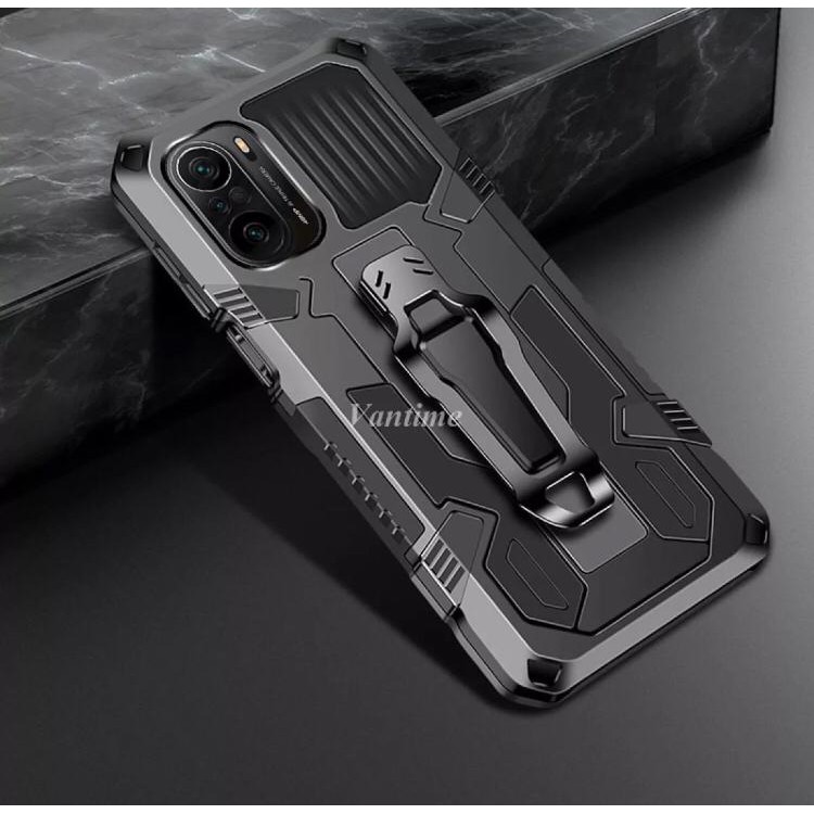 Casing Redmi Note 10 10 Pro Xiaomi Poco X3 NFC Robot Armor Softcase Ring  Magnetic Standing Mewah Premium Silikon Cover Casing HP