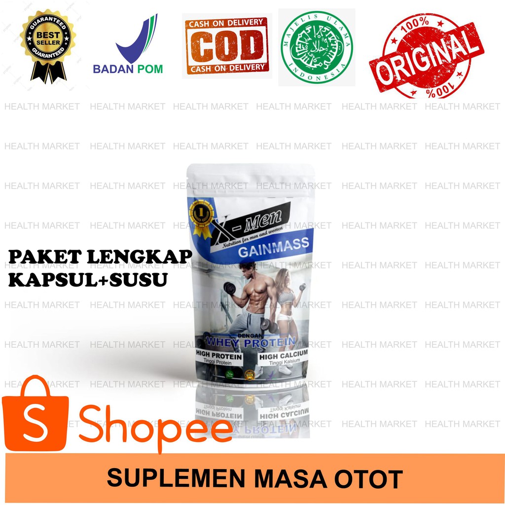 Jual Paket Lengkap Penggemuk Badan X Men Gainmass Super Weight Gain