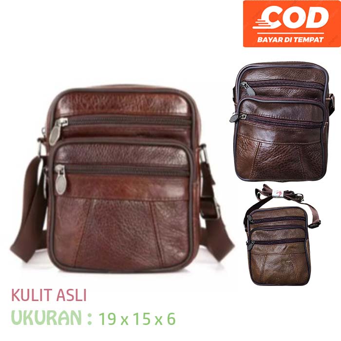 Jual TAS SELEMPANG PRIA KULIT ASLI SELEMPANG SAMPING ELEGANT MURAH