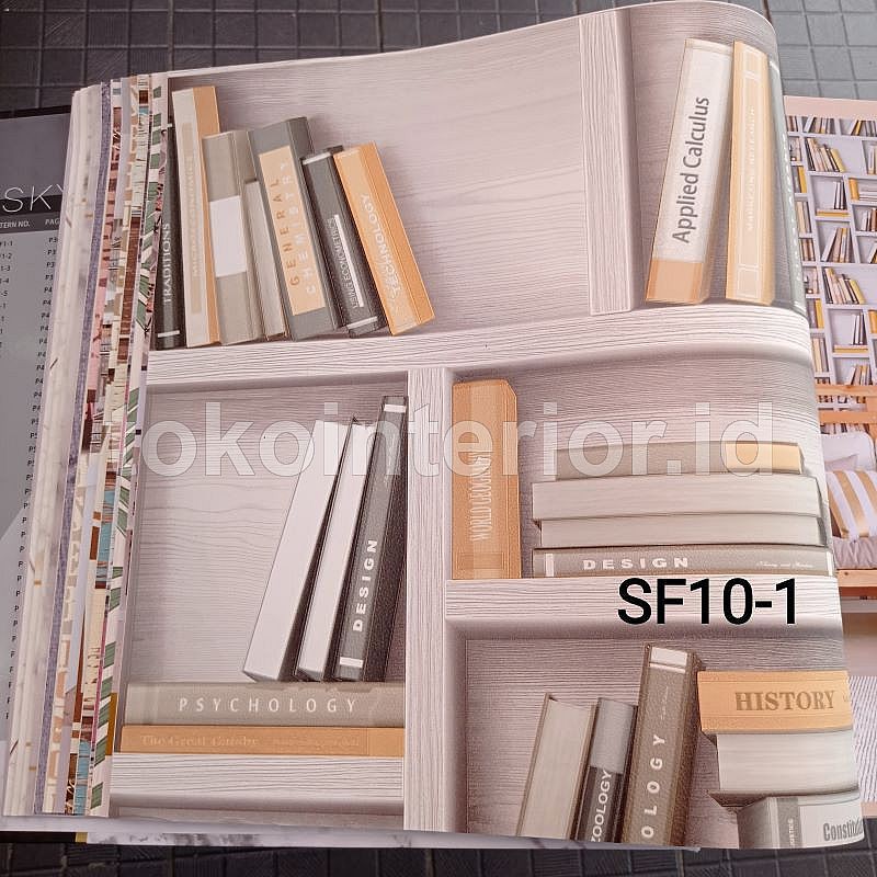 Jual Wallpaper Dinding Gambar Rak Buku Perpustakaan Ruang Belajar ...