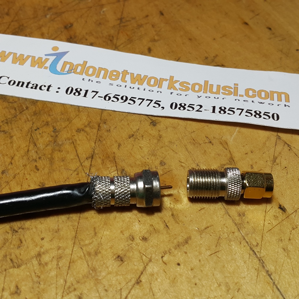 Jual KONEKTOR CONNECTOR CONVERTER BARREL Adapter F Female to RP-SMA ...