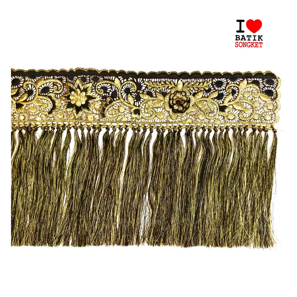 Jual RENDA RUMBAI BORDIR SONGKET PALEMBANG TENUN BATAK ULOS SUMATRA ...