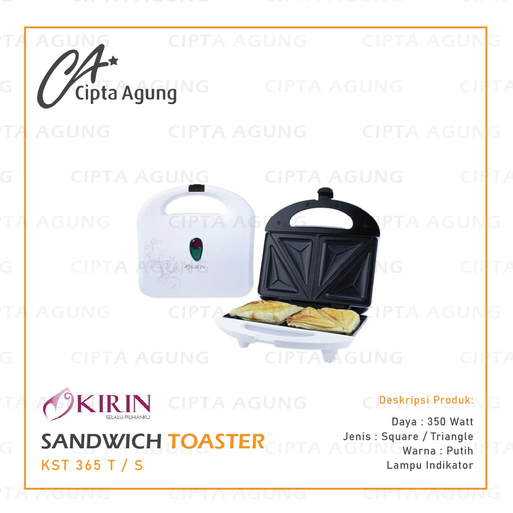 Jual KIRIN KST 365 KST365 KST-365 S T SANDWICH TOASTER SQUARE TRIANGLE ...