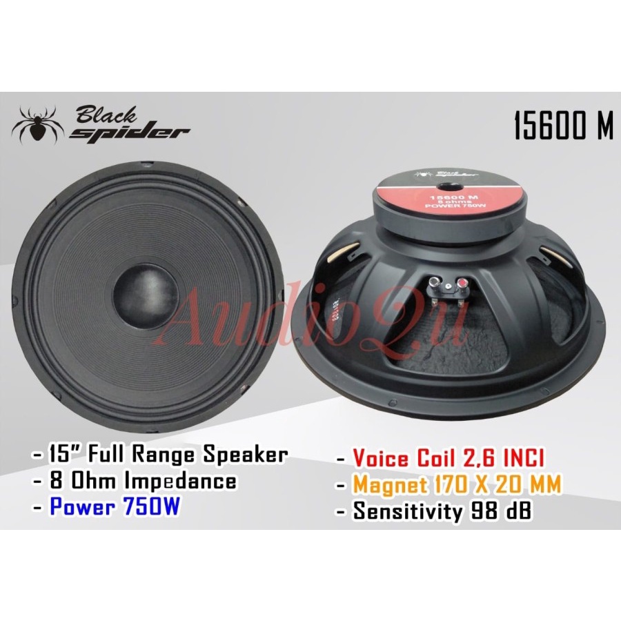 Jual SPEAKER KOMPONEN BLACK SPIDER 15600 M WOOFER BLACKSPIDER 15600M ...