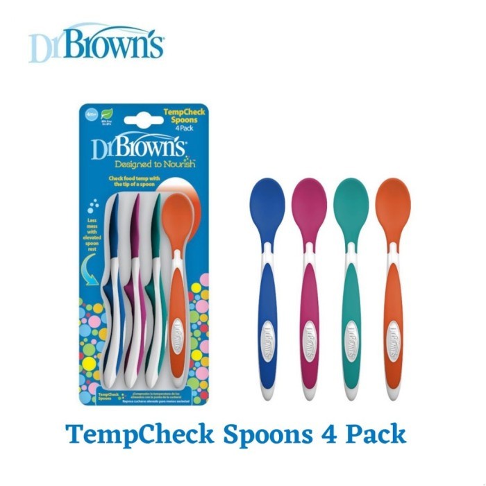 Jual Dr Brown's Temp Check Spoon 4 pc Sendok Indikator Panas | Shopee ...