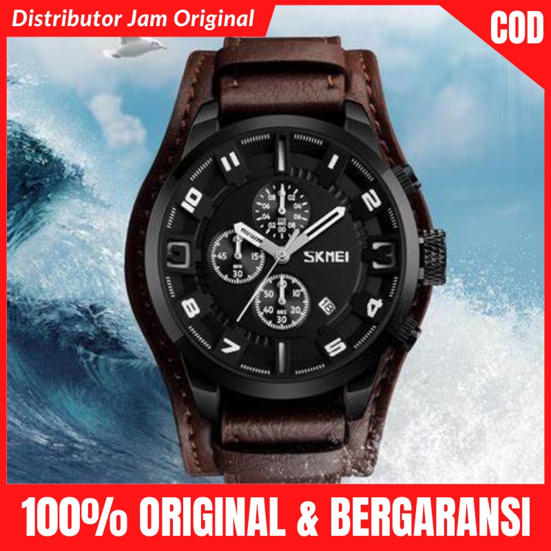 Jual Jam Tangan Pria Original 100% Anti Air Tali Kulit Chronometer