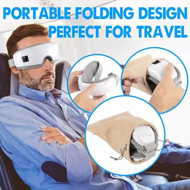 Alat Pijat Mata Elektrik Kompres Hangat Airbag Bluetooth Wireless Lipat Untuk Mata Lelah - foto 1