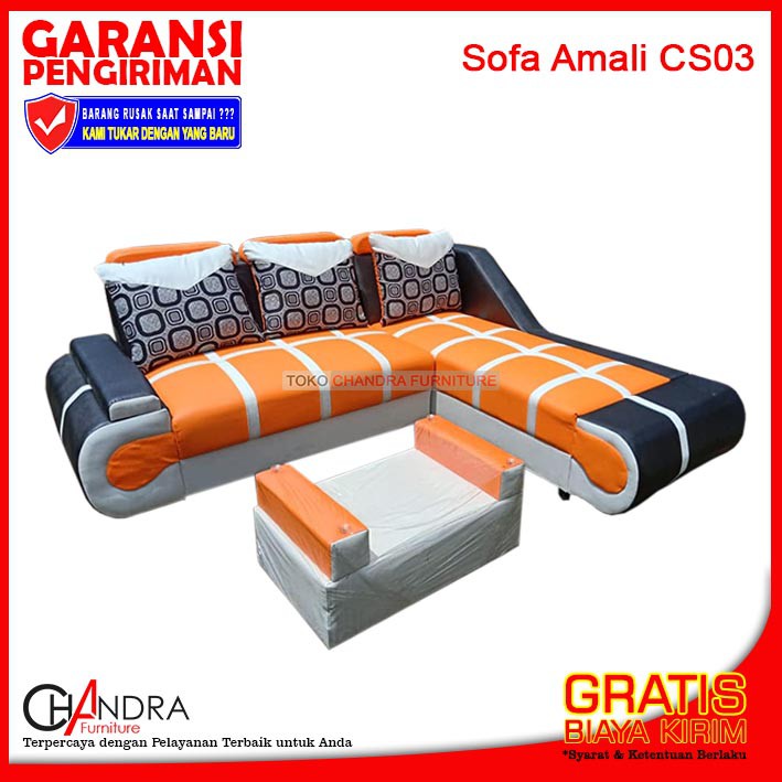 Jual Sofa L Amali Meja Bergaransi Sofa Sudut Sofa Mewah Kursi Ruang Tamu Shopee