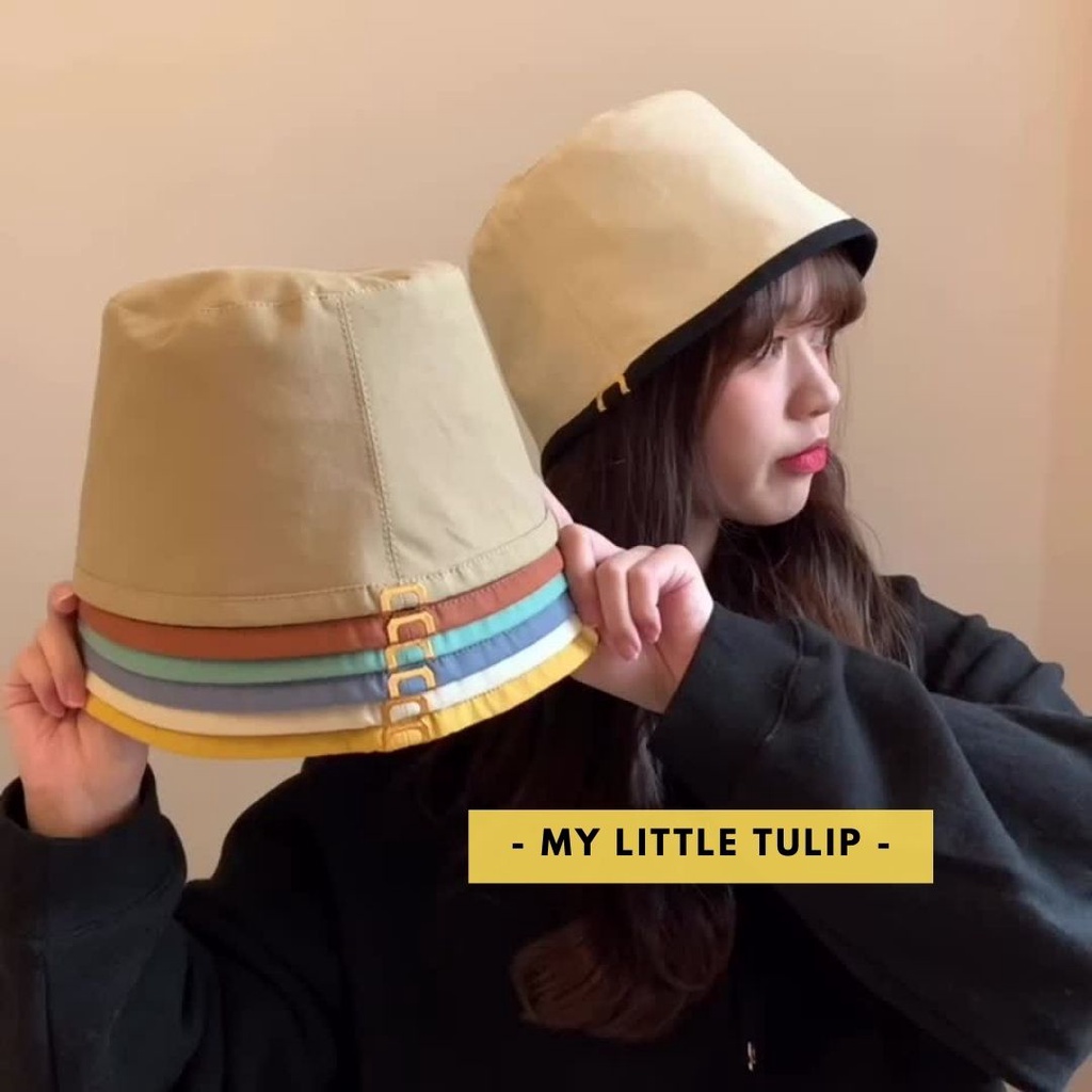 Jual Topi Bucket Hat Pendek Bolak Balik / Topi Dua Sisi Cowo Cewe Chef ...