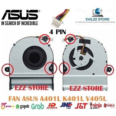 Ventilateur CPU Pour Ordinateur Portable Asus K401LB - Référence Multiple, Neuf D'origine