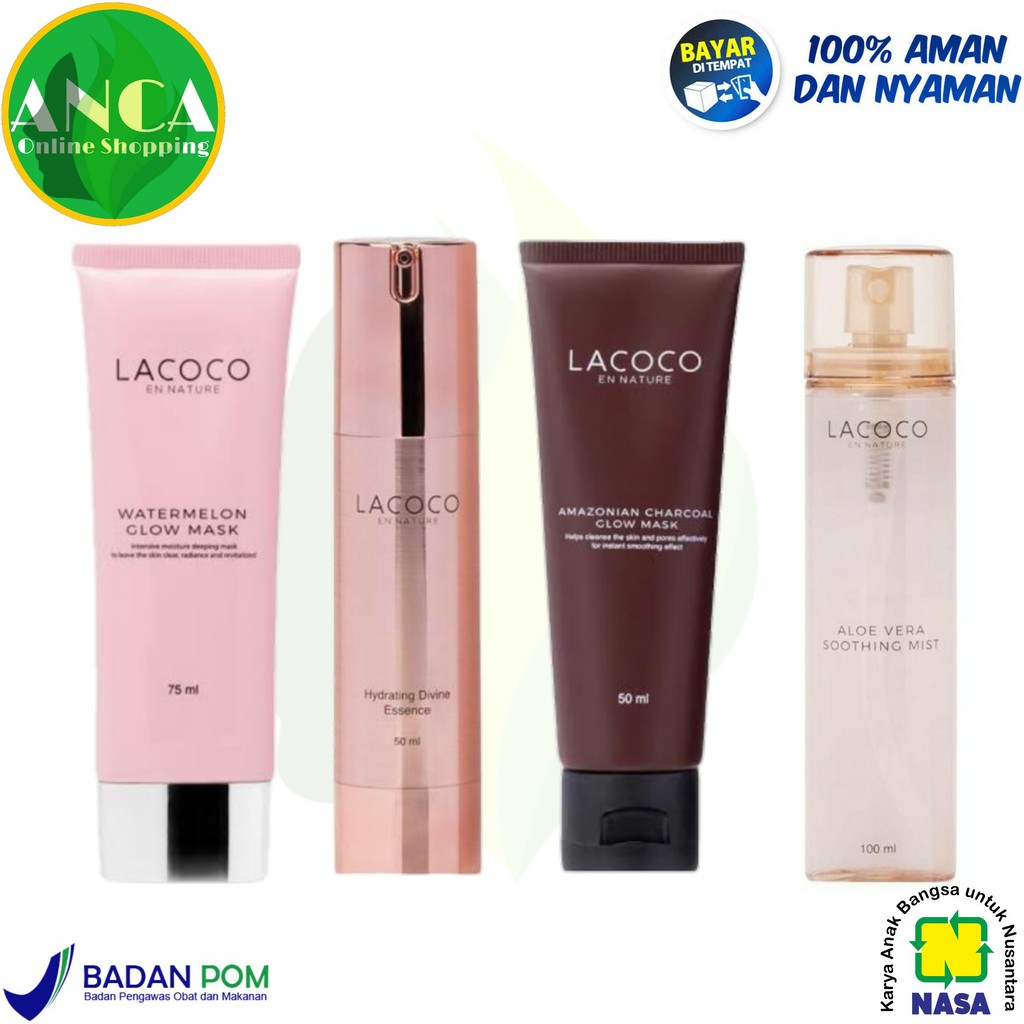 Jual LACOCO Acne Series (aloe vera,hydrating essence,Charcoal mask ...