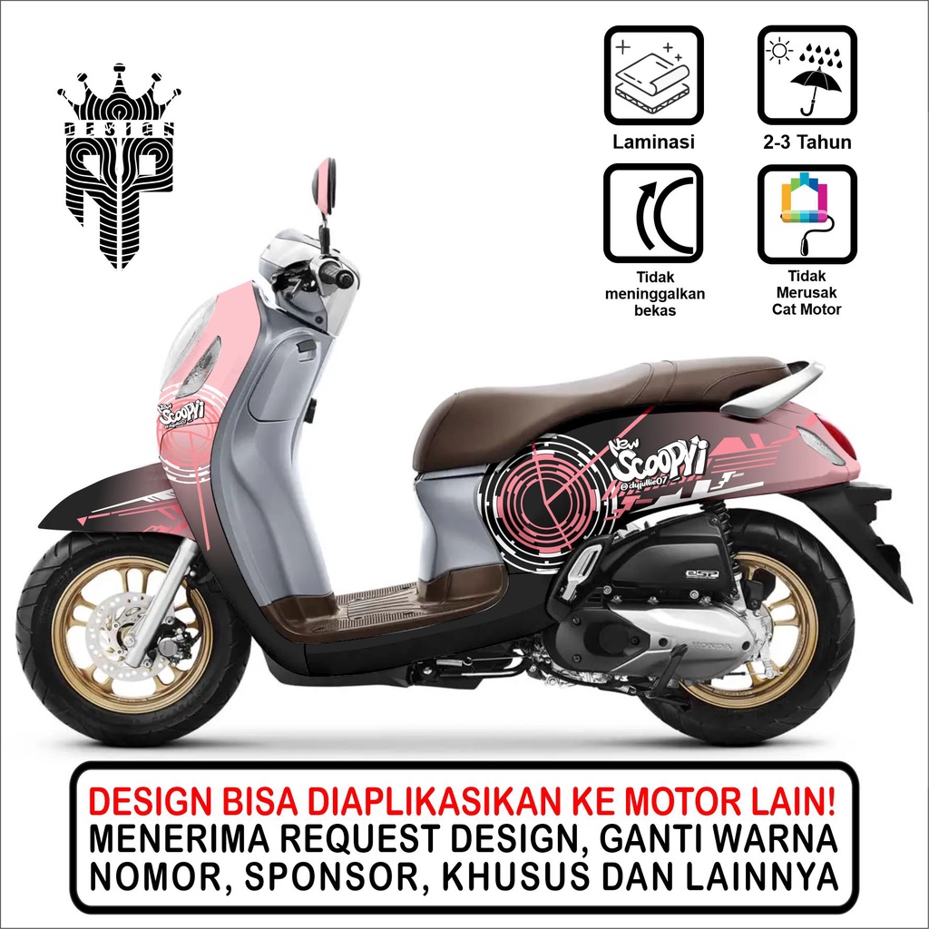 Jual decal sticker scoopy full body FI scopy dekal stiker skopi karbu ...