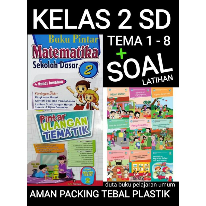 Jual BUKU TEMATIK SD KELAS 2 ( TEMA 1 2 3 4 5 6 7 8 ) SOAL MATEMATIKA ...