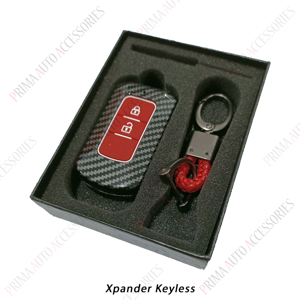 Jual Casing Kunci Remote Mobil Carbon Fiber Xpander Keyless Pajero