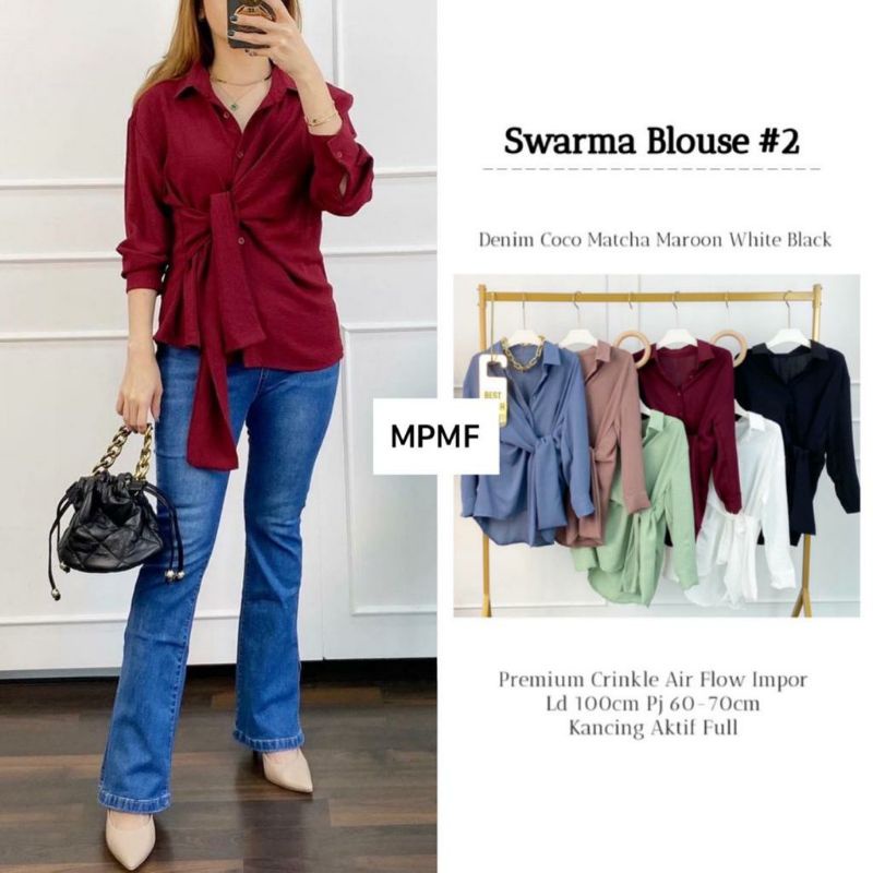 Jual SWARMA BLOUSE 2 + SWARMA SET ori by MPMF | Shopee Indonesia