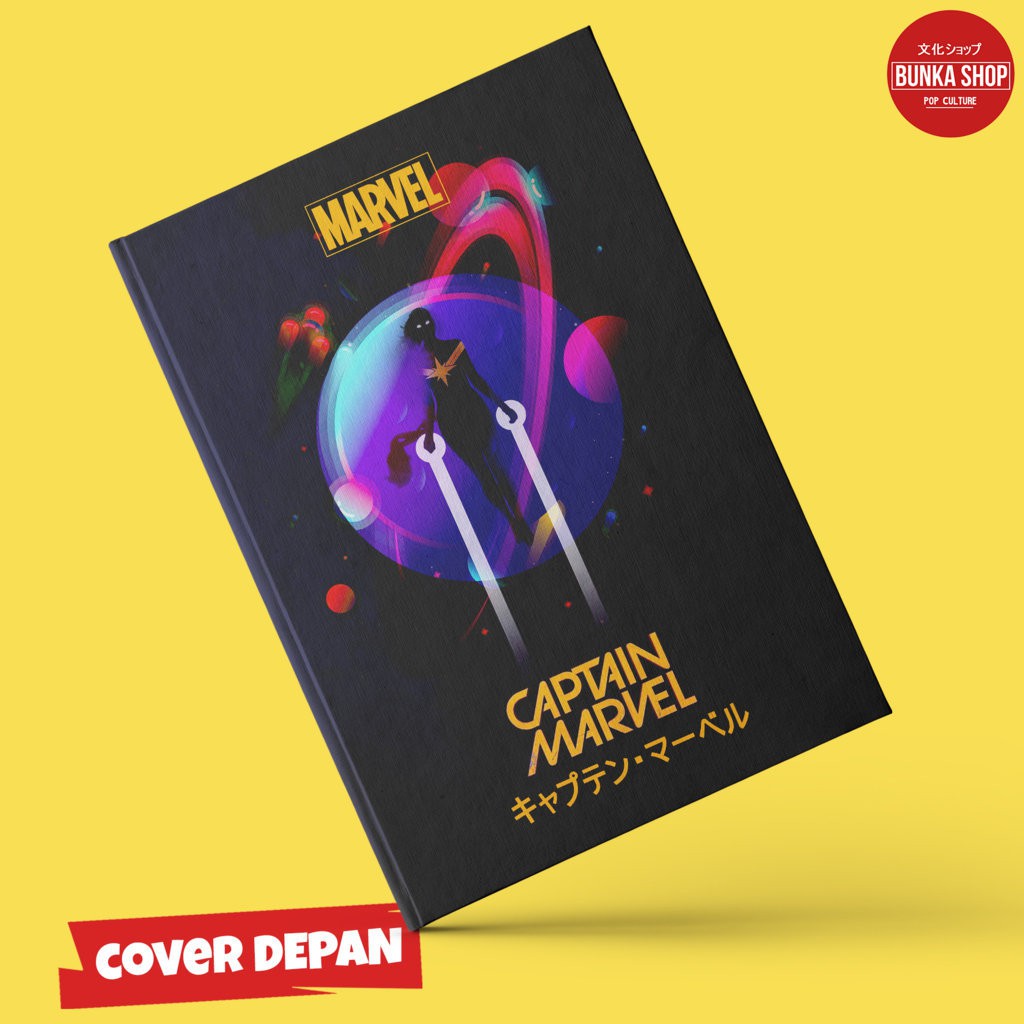 Jual Note Book Film Captain Marvel Hardcover A5 Buku Tulis Catatan ...
