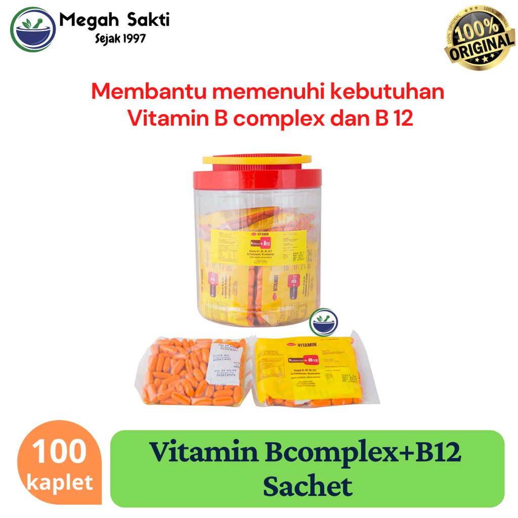 Jual Megah Sakti - Vitamin B Complex + B12 Suplemen Makanan Samco 100'S ...