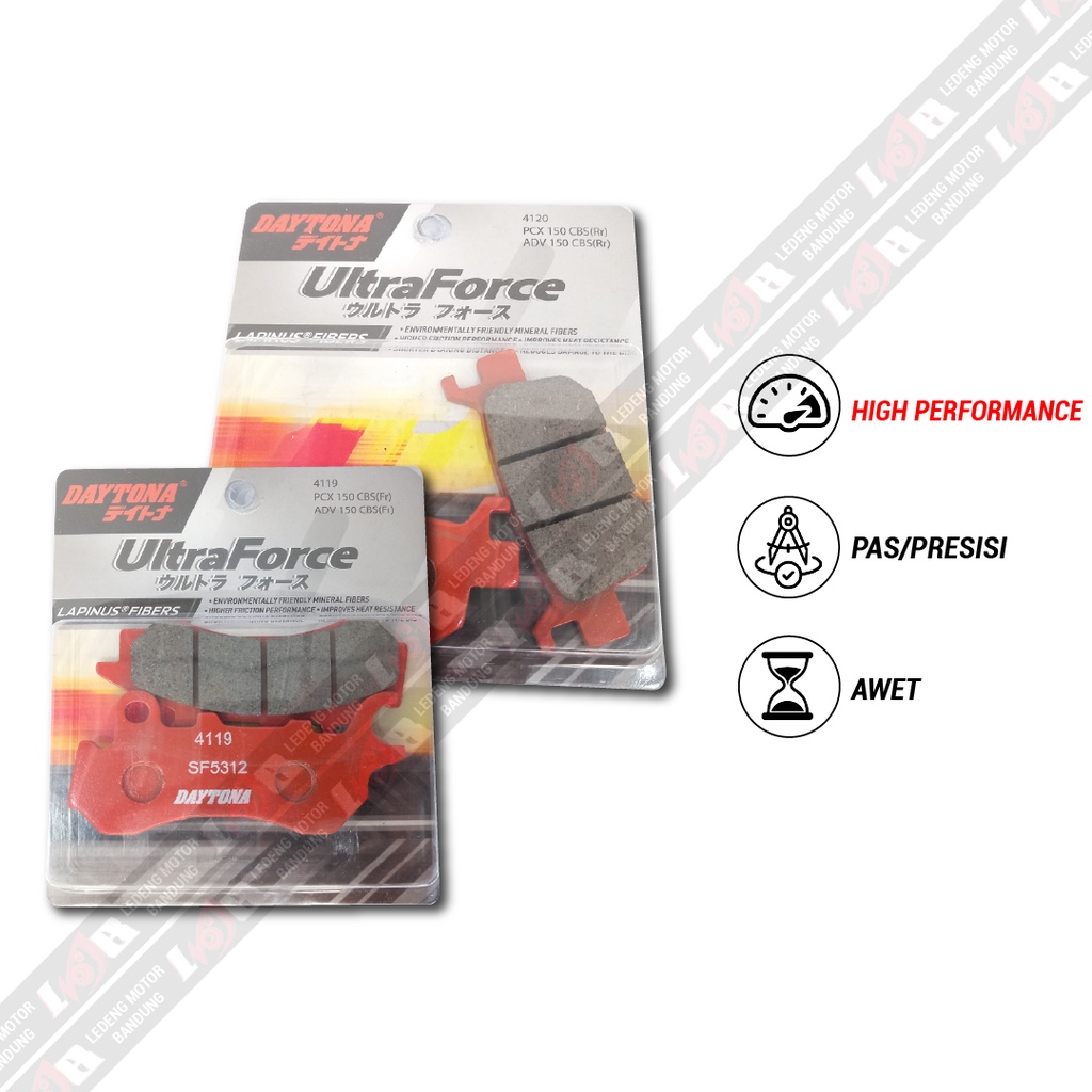 Jual Daytona Lapinus Fiber Disc Pad PCX 160 ADV 150 CBS ABS Kampas Rem ...