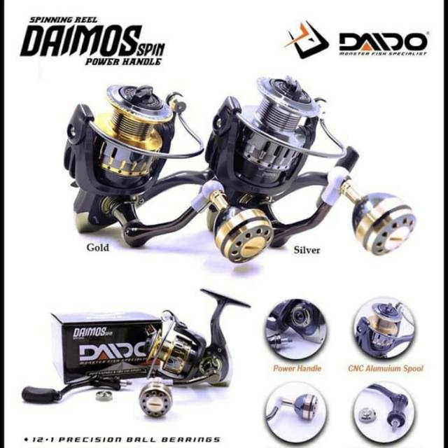 Promo Reel Daido X-tren Pro Spin Dxsp-1000-reel Spinning Power Handle -  2000, Silver Diskon 12% Di Seller Jaya 01 - Wanajaya, Kab. Bekasi