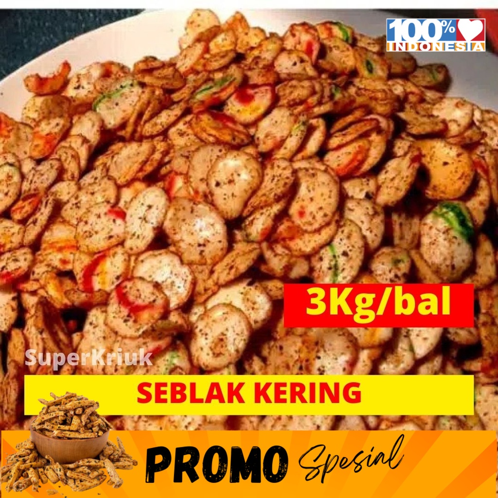 Jual Keripik Seblak Kering Sebring Cemilan Murah 3kg Shopee Indonesia