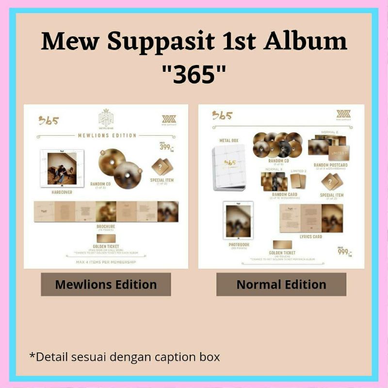 Jual [Ready Stock] Mew Suppasit 1st Album 365 Mewlions Edition | Shopee  Indonesia