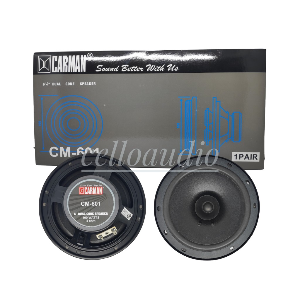 Jual Speaker Coaxial 6 Inch Carman CM601 Speaker Pintu Mobil 6" 2 Way