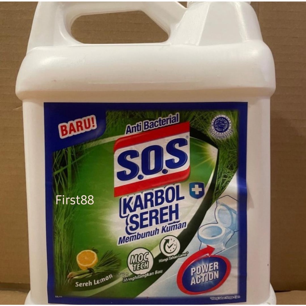 Jual Sos Karbol Wangi Sereh Lemon Jerigen 4 Liter Shopee Indonesia