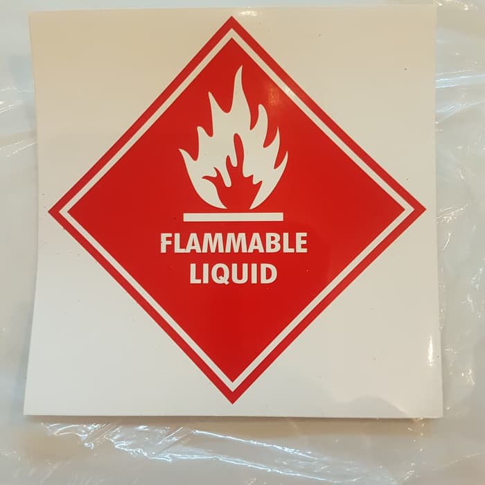 Jual Sticker Cairan Mudah Terbakar X Cm Label Safety Shopee Indonesia