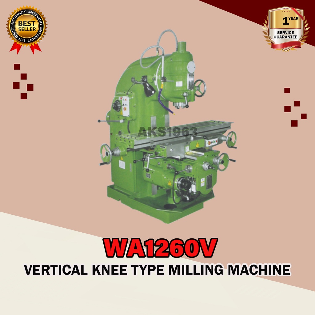 Jual Mesin Milling 2800 Kg Vertical Knee Metal Working Machine AKS