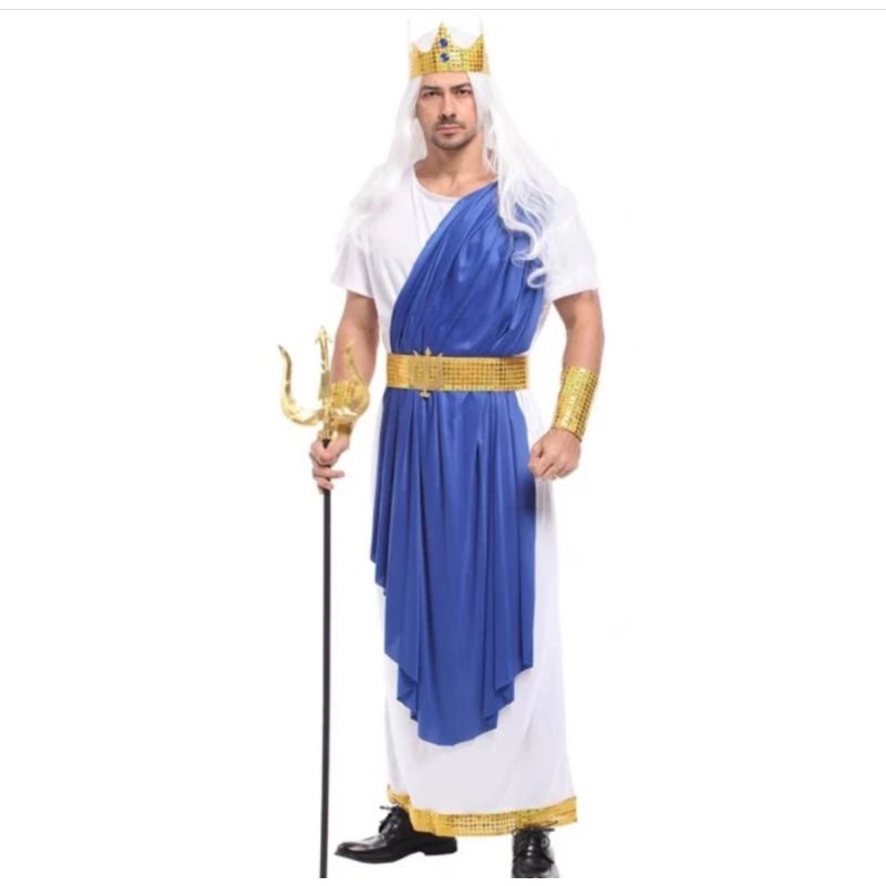 Jual Cosplay Adult Poisedon Greek God Of Sea Kostum Dewa Laut Yunani