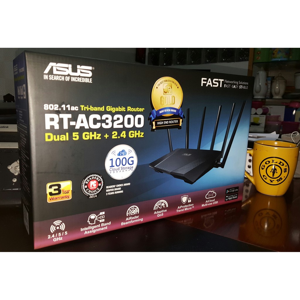 Jual ASUS RTAC3200 TriBand WirelessAC3200 Gigabit Router 802.11ac