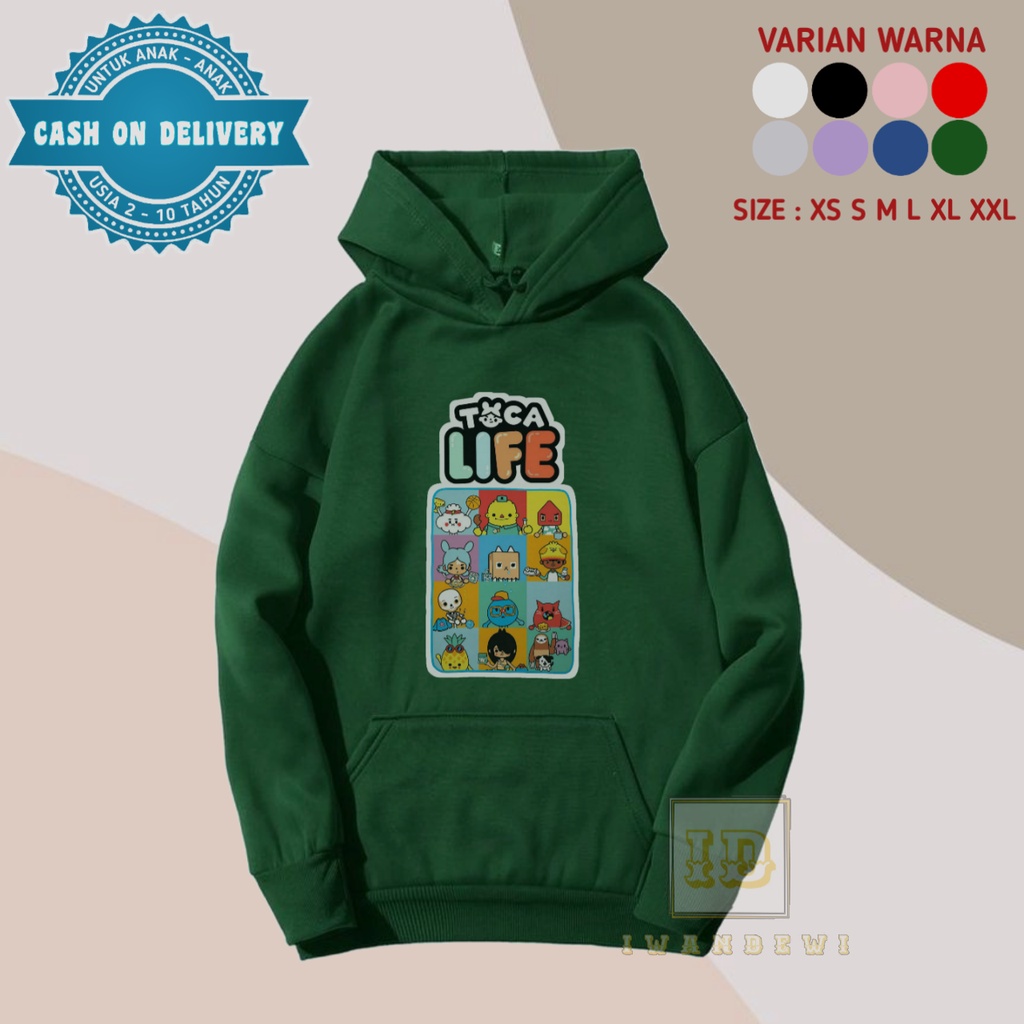 Jual Jaket Hoodie Toca Boca Anak Unisex/Hoodie Toca Boca Anak Perempuan ...