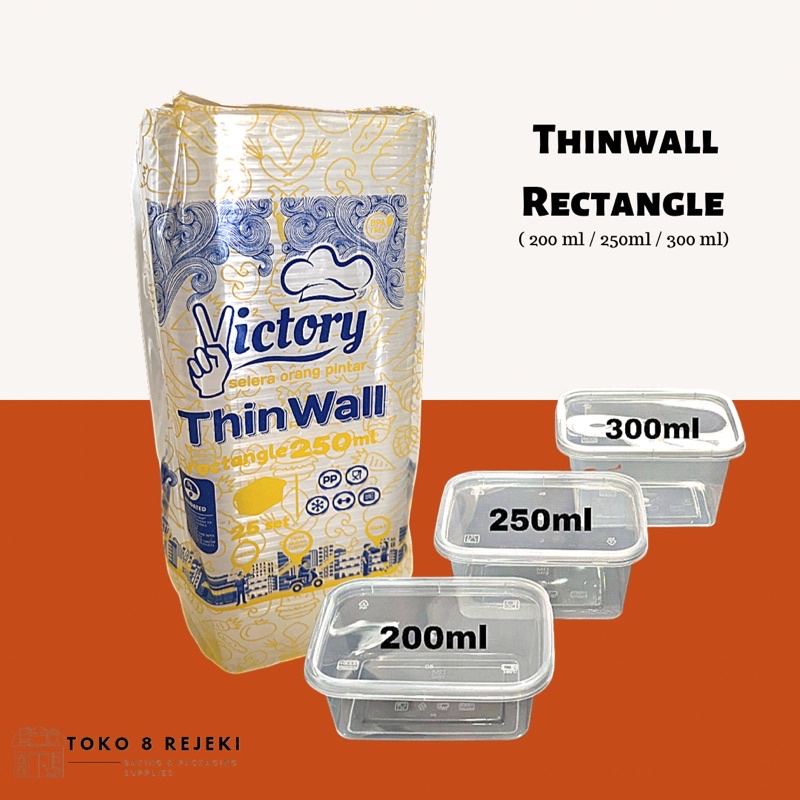 Jual Thinwall Rectangle 200 Ml 250 Ml 300 Ml Shopee Indonesia 5614