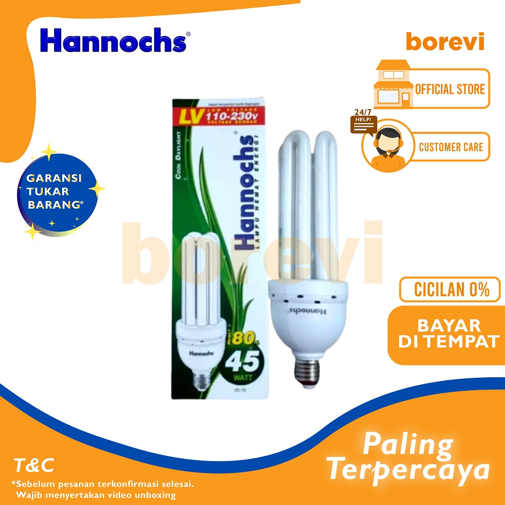 Jual LAMPU HANNOCHS ESSENTIAL GREEN 4U 45 WATT - BOHLAM PUTIH 45W ...