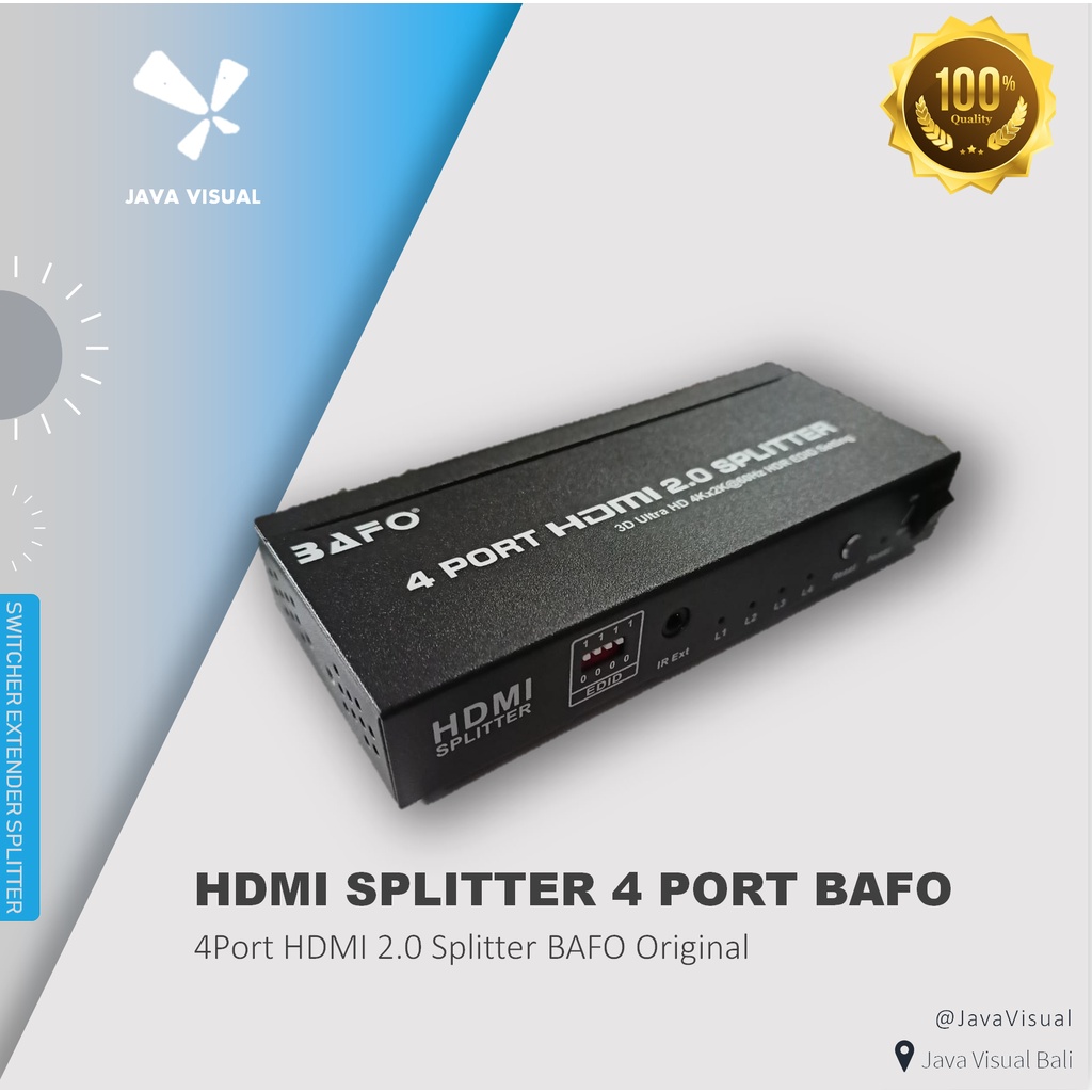 Jual BAFO-HDMI-Splitter-4-Port-Original Harga Terbaik & Termurah Mei ...