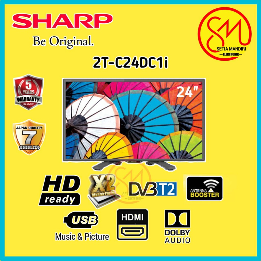 Jual SHARP TV LED TV 24 Inch HD Digital USB WiFi 2TC24DC1i + MXQ