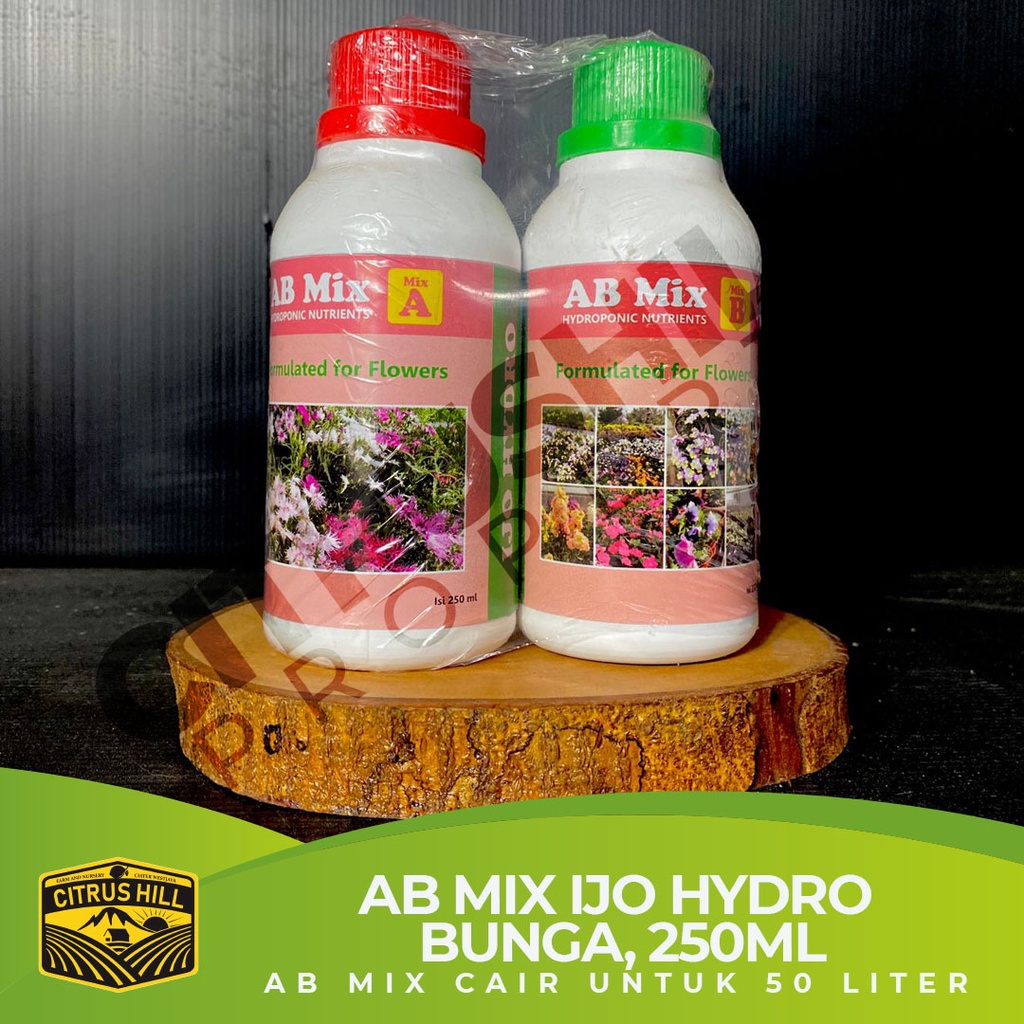 Jual Pupuk Nutrisi Hidroponik Ab Mix Cair Ijo Hydro Bunga Ml