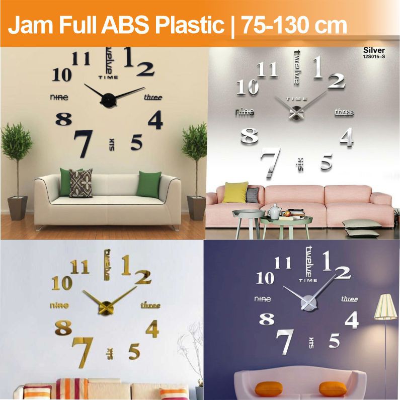 Jual Jam Dinding Dekorasi Rumah Acrylic ABS - Jam DInding DIY Ruang