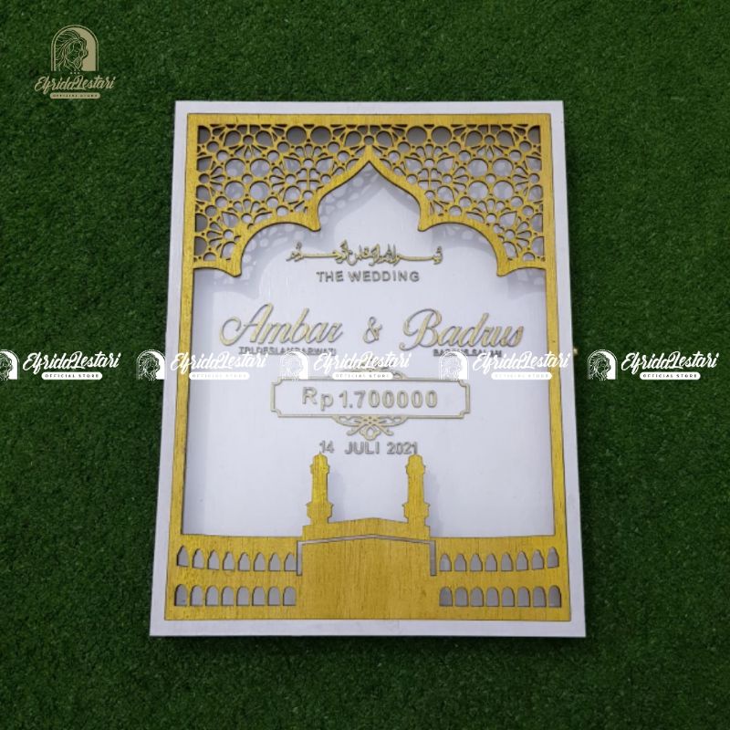 Jual CUSTOM!! Box Mahar White-gold plywood | Shopee Indonesia
